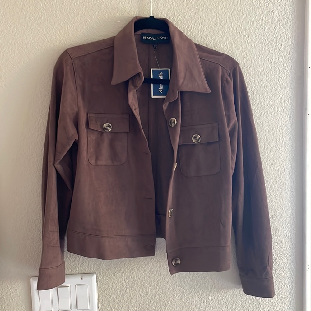 NEW WITH TAGS Kendall & Kylie Faux Suede Button Down Shacket